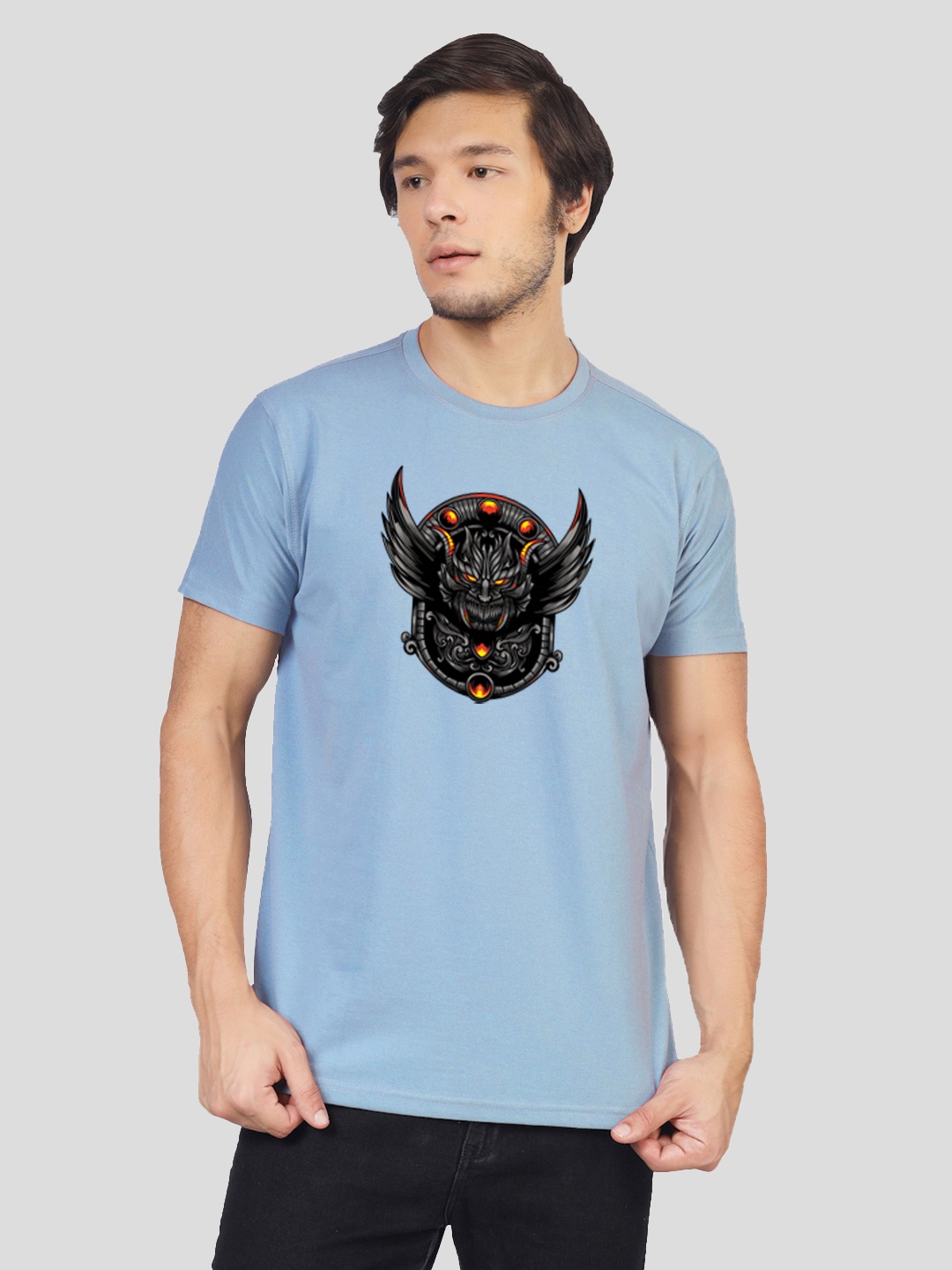 

Greylongg Graphic Printed Casual T-shirt, Blue