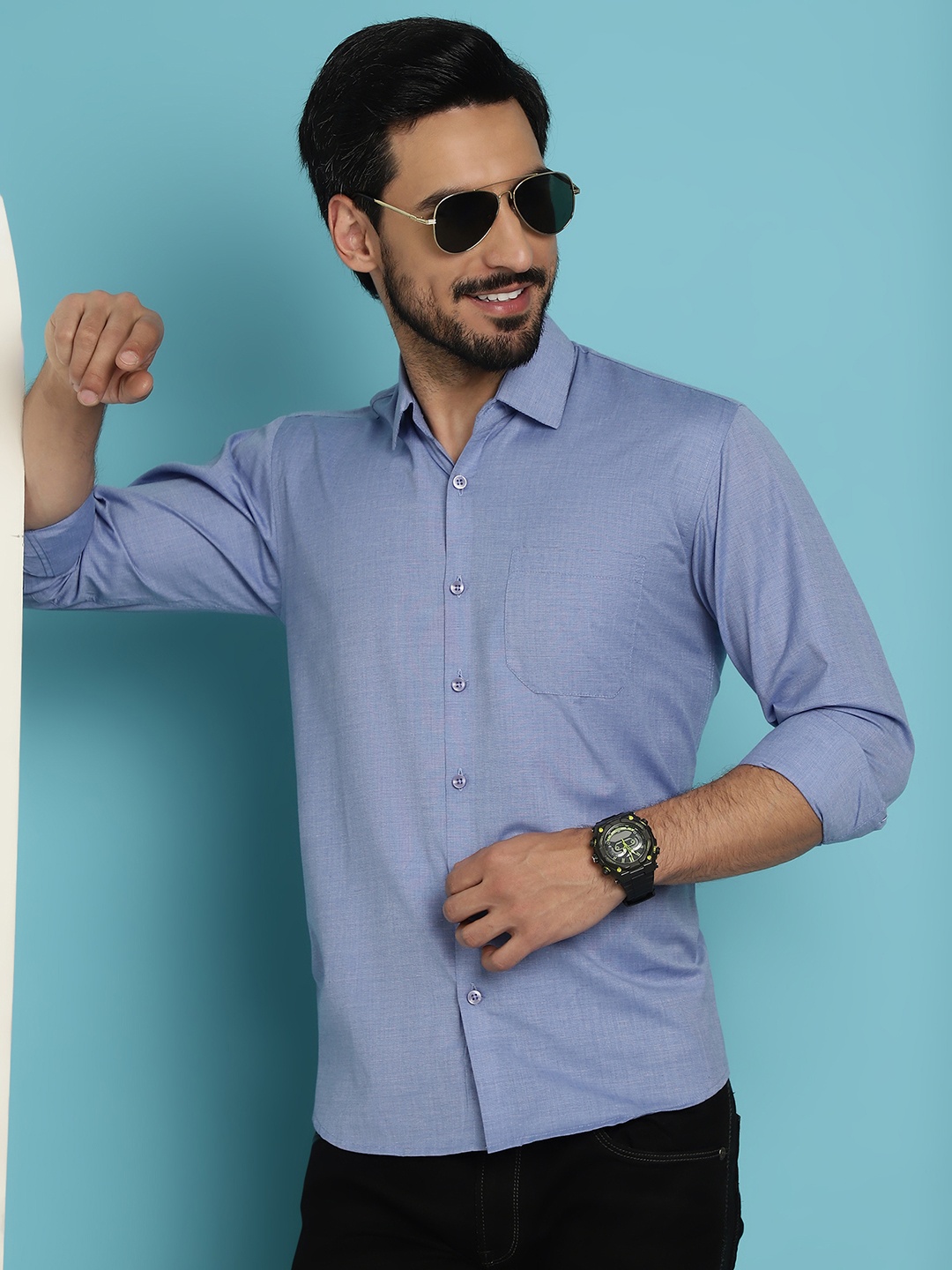 

Indian Needle Classic Long Sleeves Casual Shirt, Blue