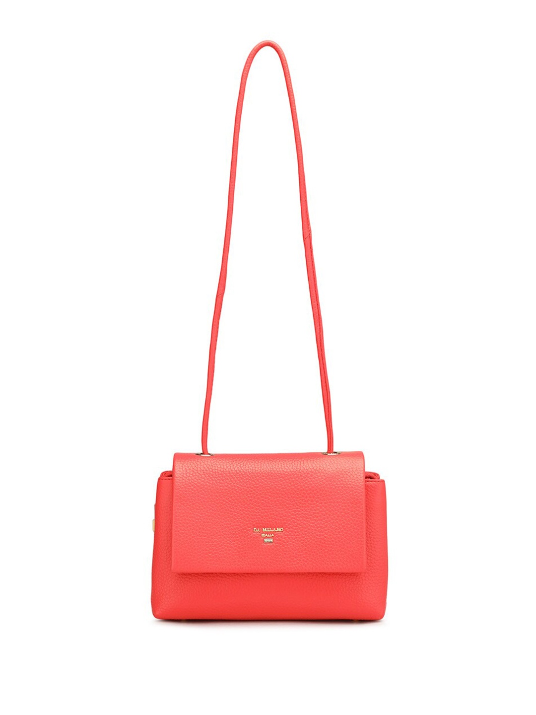 

Da Milano Textured Structured Leather Sling Bag, Pink