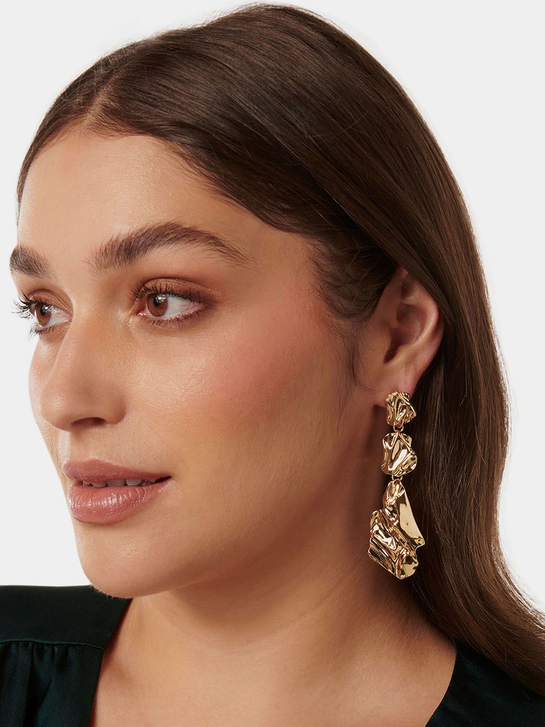 

Forever New Gold-Plated Contemporary Drop Earrings