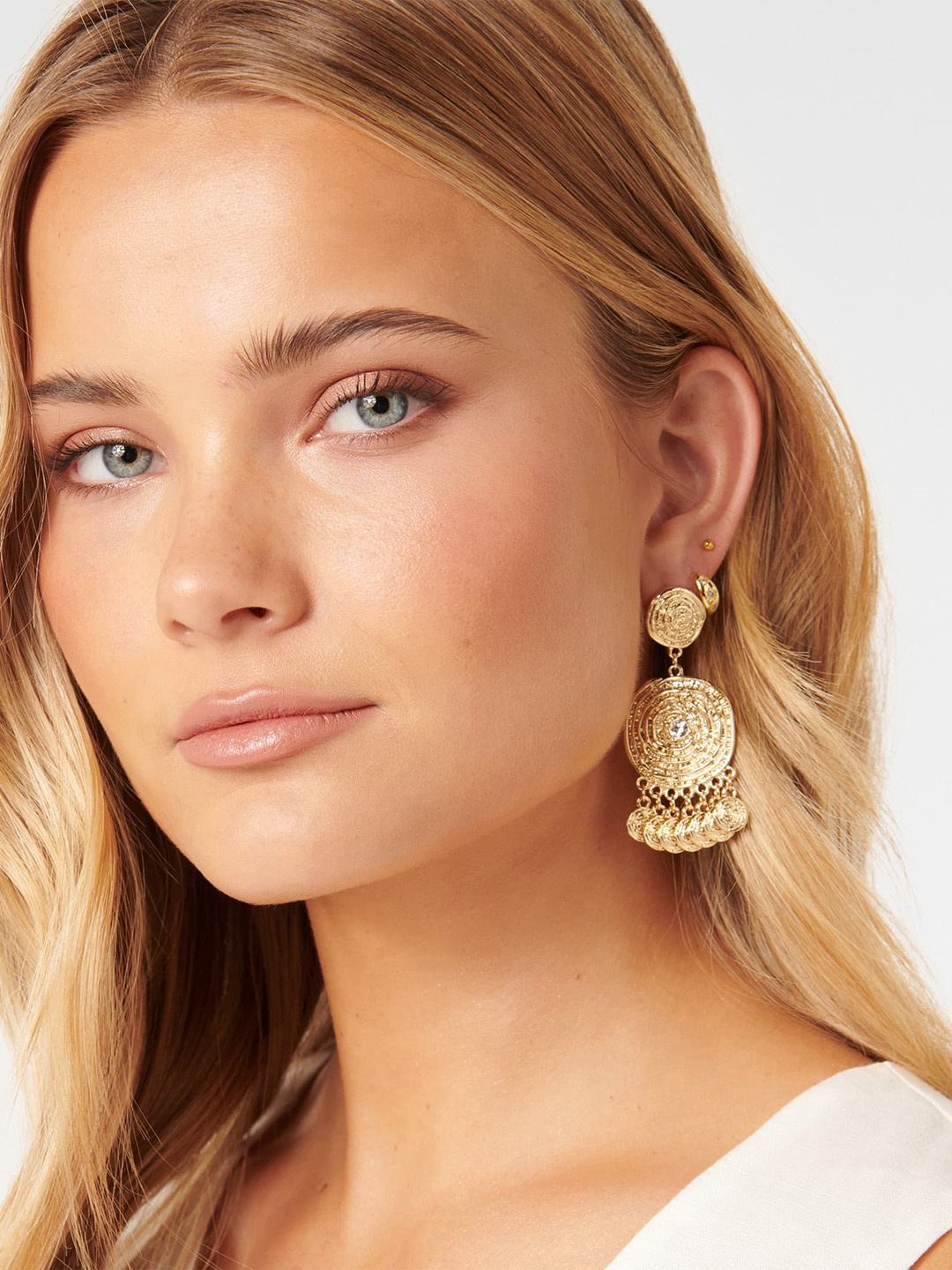 

Forever New Gold-Plated Contemporary Drop Earrings