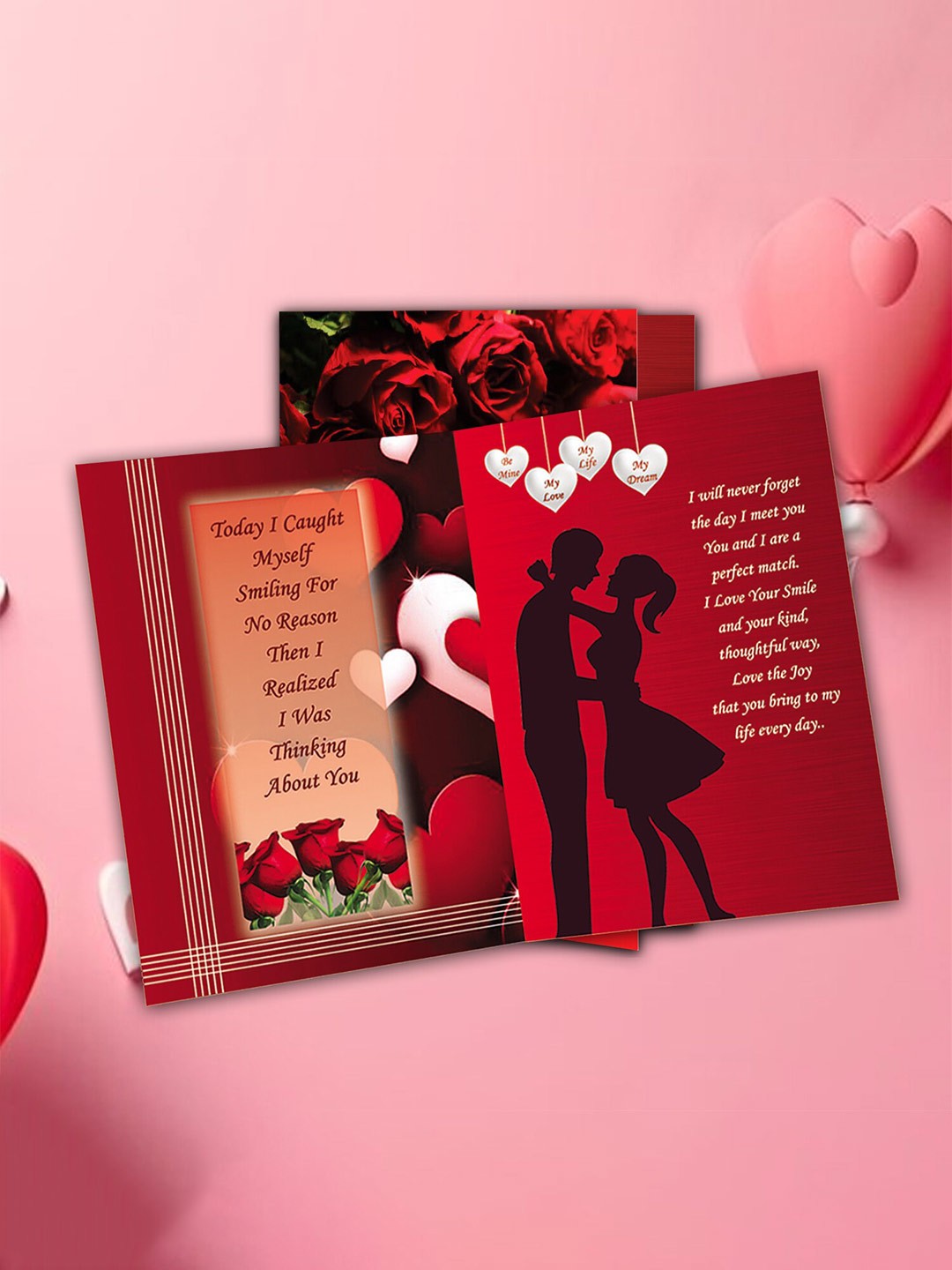

ME & YOU Red & White 4 Pieces Printed Valentine Day Gift Set