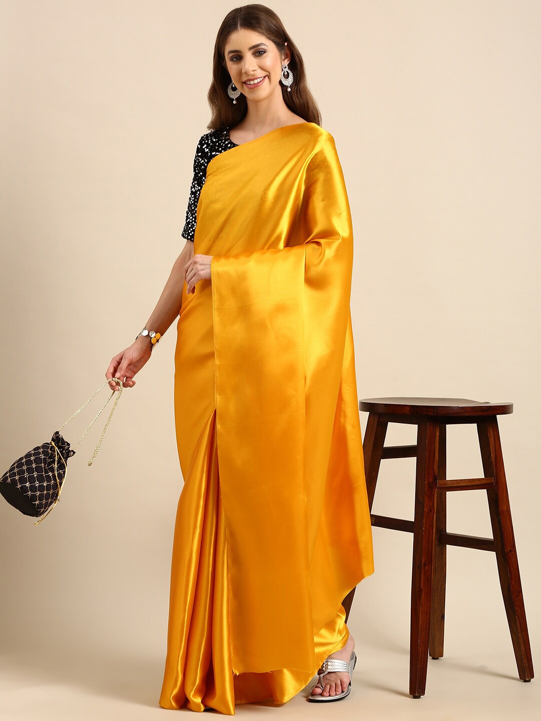 

Sarvada Satin Silk Saree, Gold
