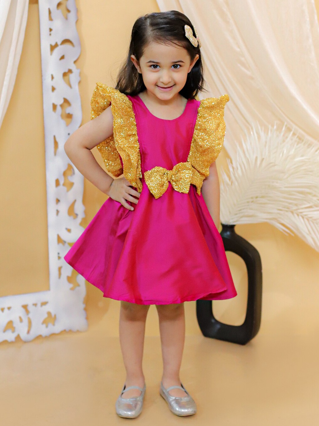 

BownBee Girls Fit & Flare Party Dress, Pink