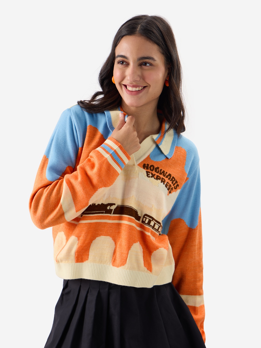 

The Souled Store Graphic Printed Acrylic Pullover, Off white