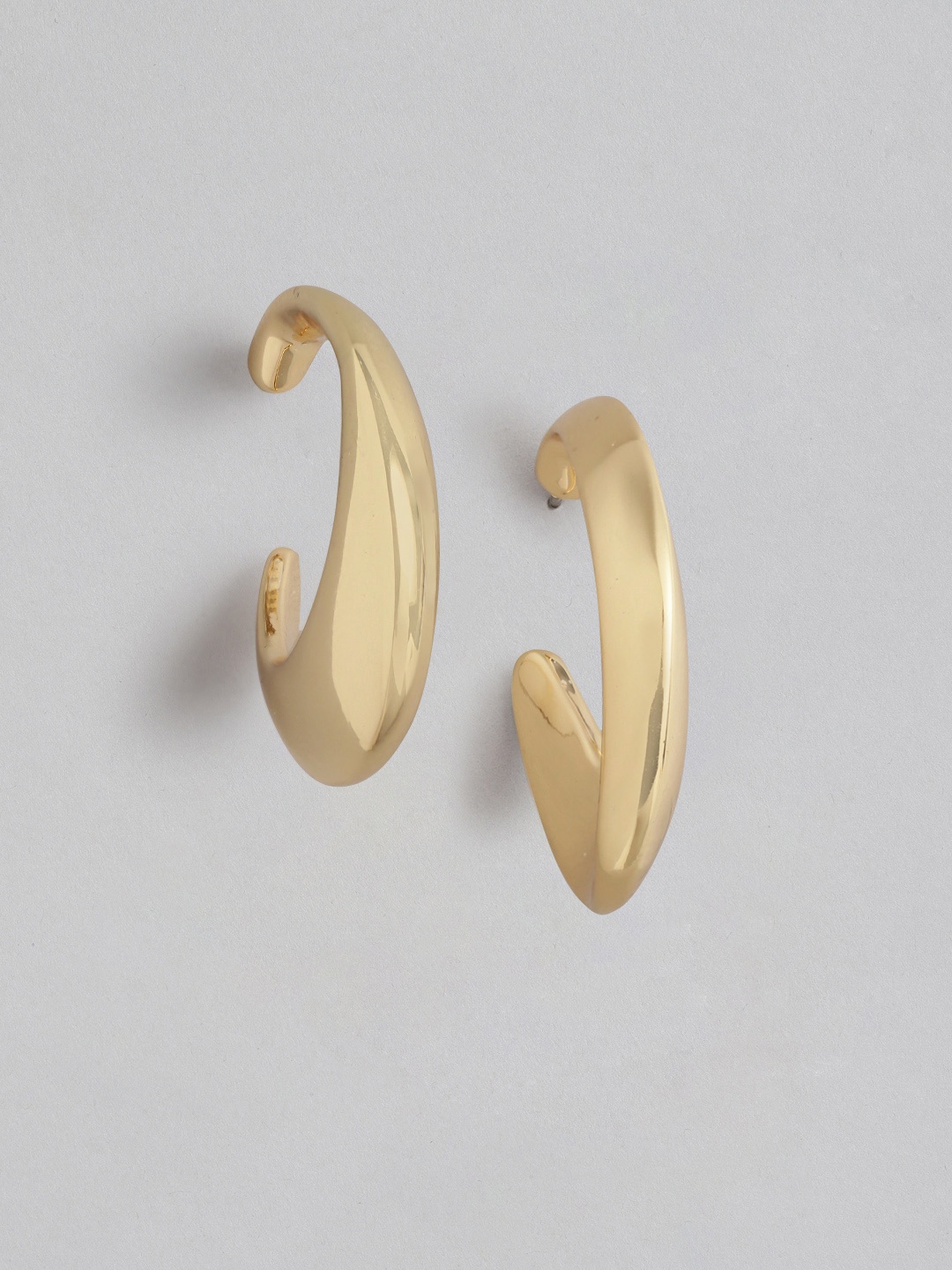 

Forever New Signature Sienna Curve Gold-Plated Half Hoop Earrings