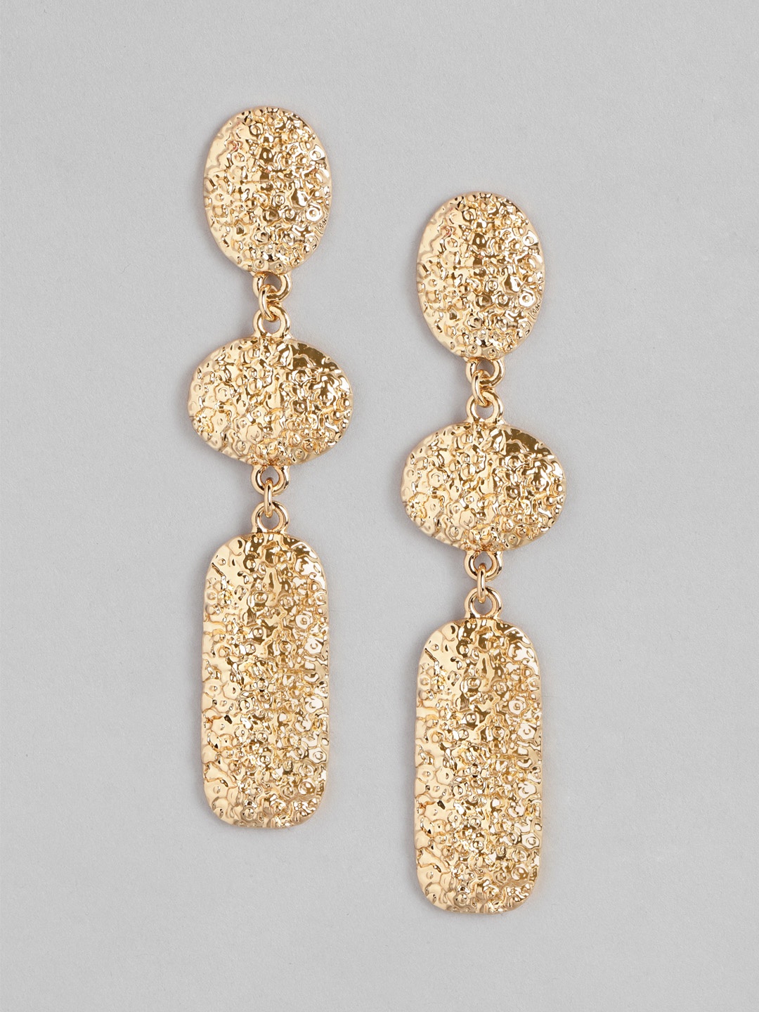 

Forever New Signature Brielle Textured Gold-Plated Contemporary Drop Earrings