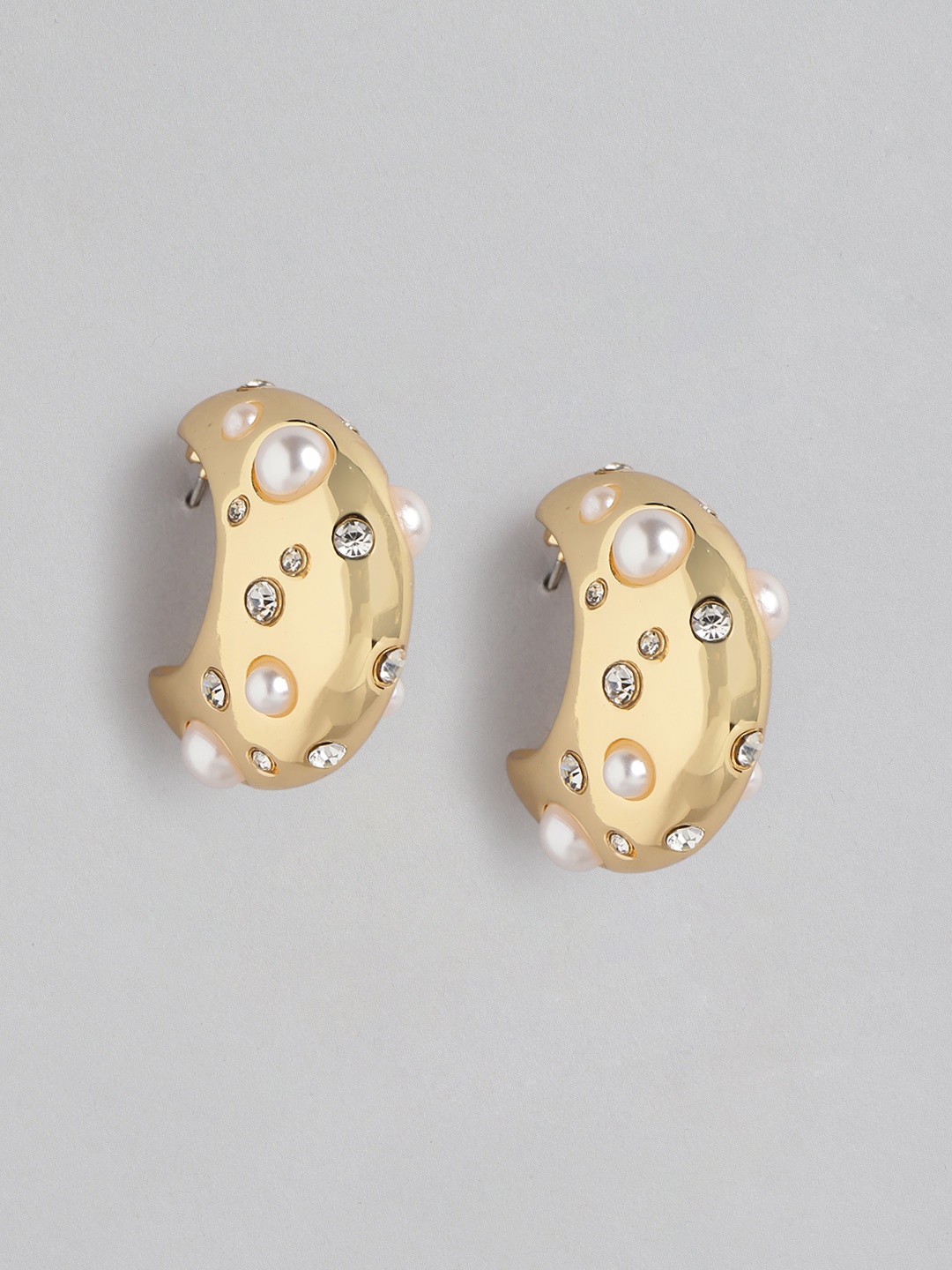 

Forever New Signature Peta Cluster Gold-Plated Pearl Half Hoop Earrings