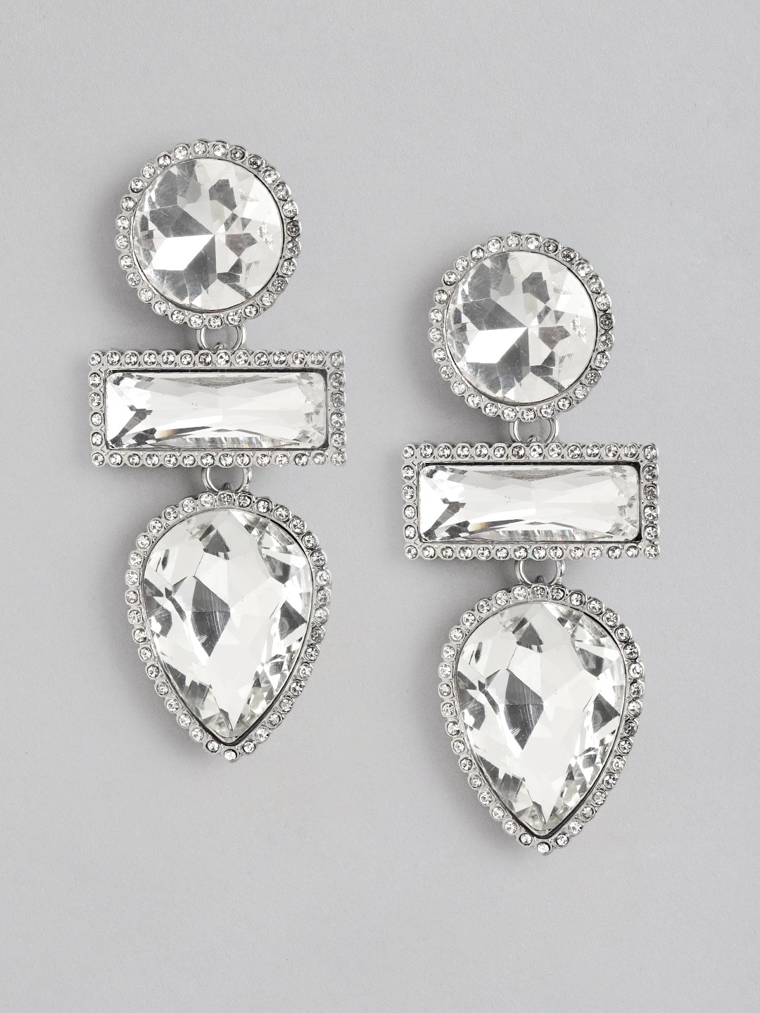 

Forever New Signature Arya Silver-Plated Geometric Drop Earrings