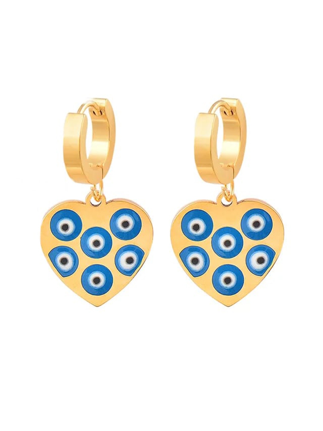 

KRYSTALZ Gold-Plated Heart Shaped Drop Earrings