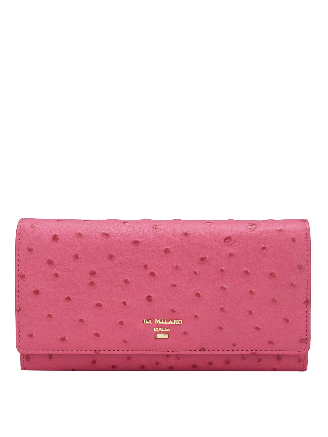 

Da Milano Women Textured Leather Envelope Wallets, Pink