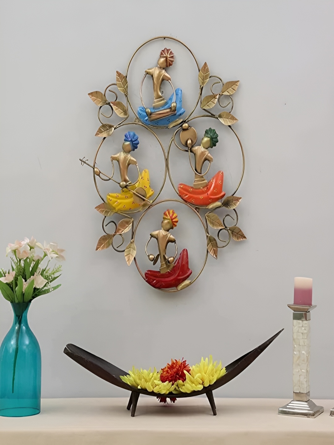 

Art House Yellow & Orange Abstract Metal Wall Decor