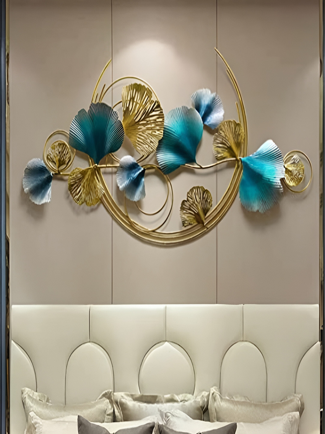 

Art House Blue Floral Metal Wall Decor