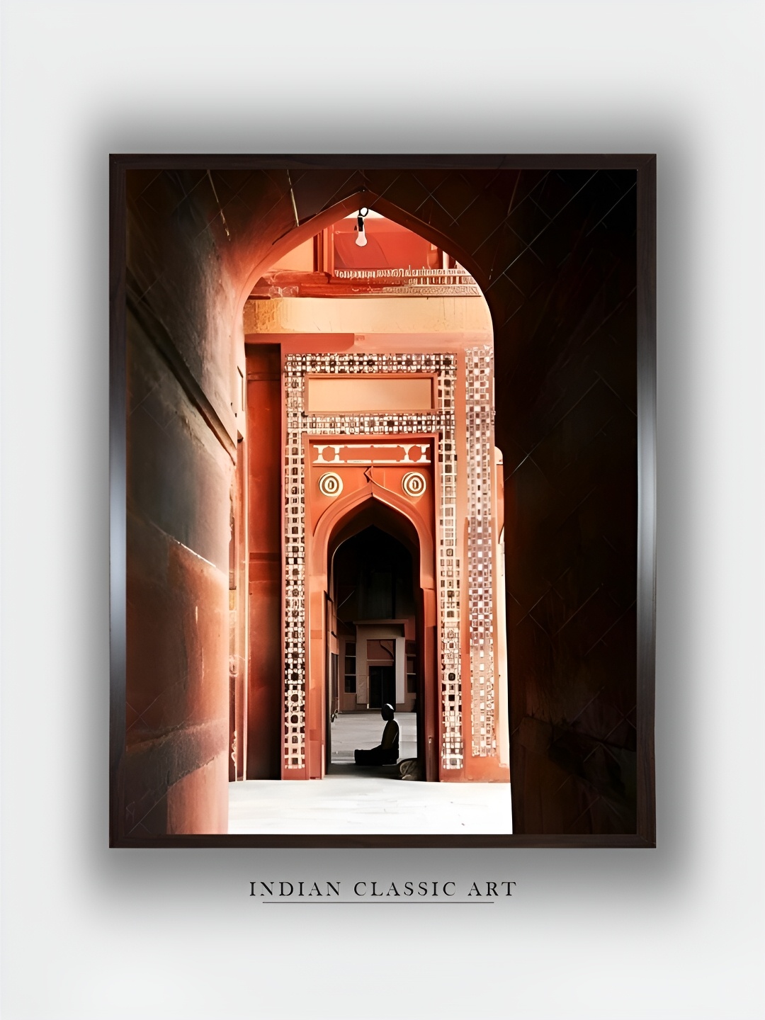 

INDIAN CLASSIC ART Brown & Black Canvas Paintings Wall Art