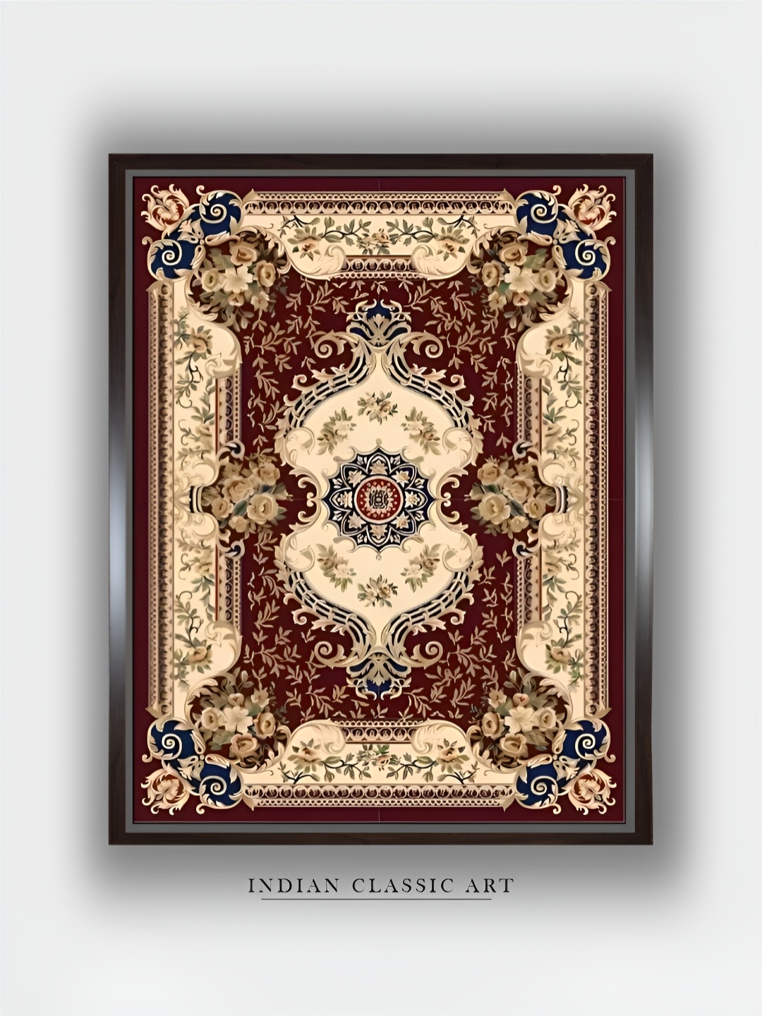 

INDIAN CLASSIC ART Beige & Brown Canvas Painting Wall Art