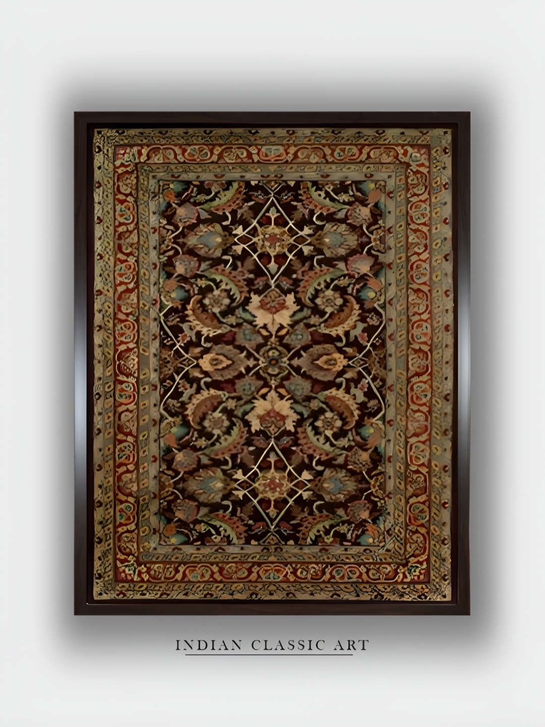 

INDIAN CLASSIC ART Black & Brown Wooden Abstract Wall Art