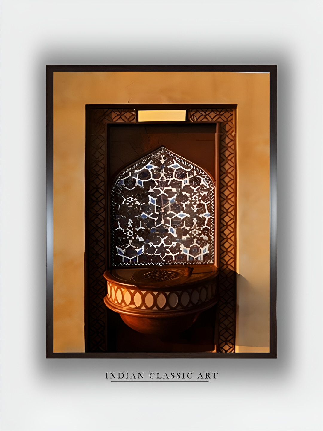 

INDIAN CLASSIC ART Brown Abstract Wooden Wall Art