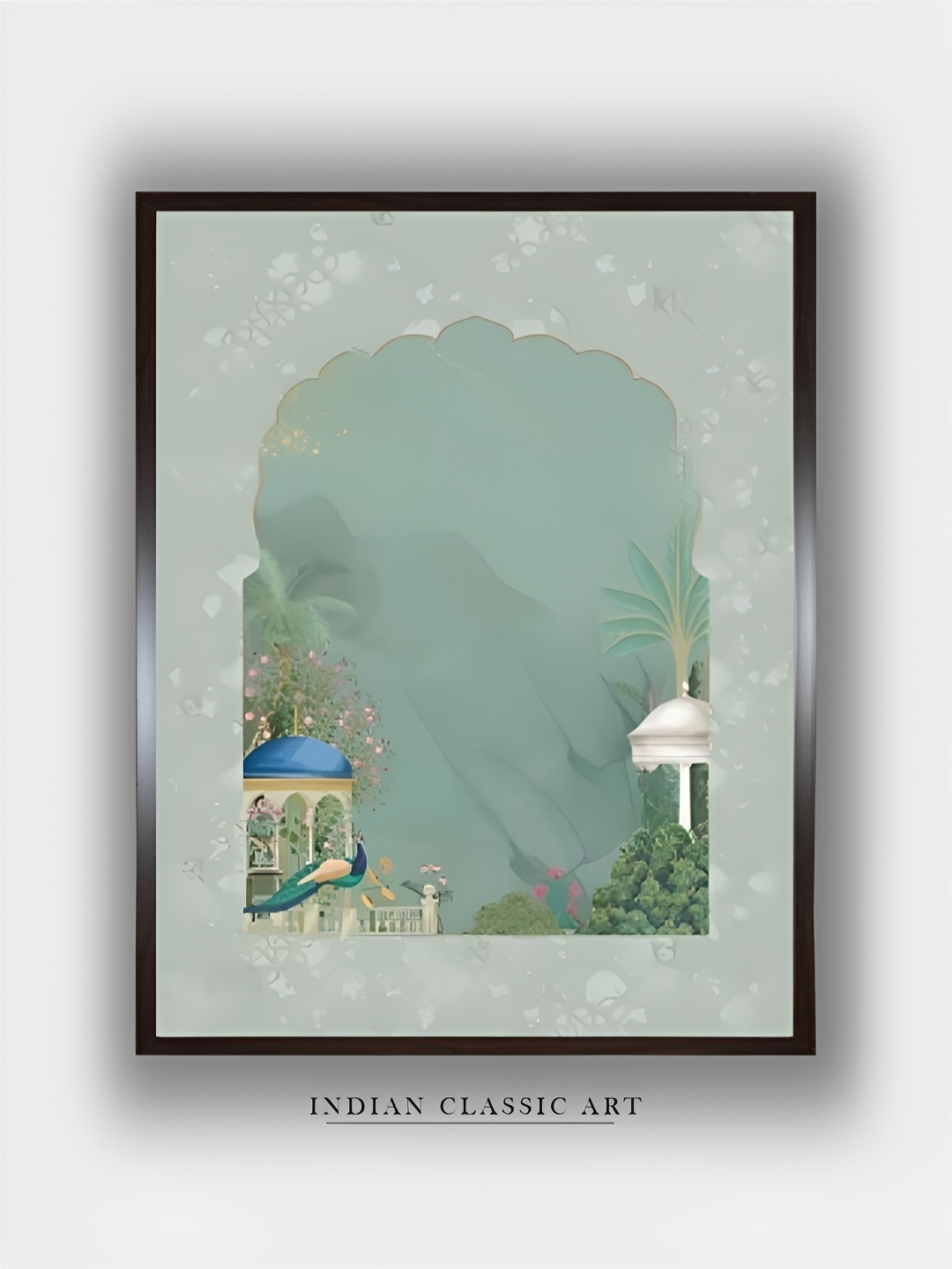 

INDIAN CLASSIC ART Green Wooden Wall Art