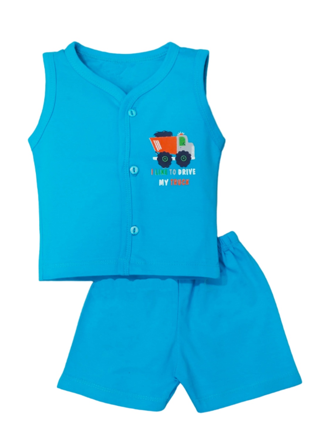 

BAESD Infant Kids Printed Pure Cotton Shirt with Shorts, Blue