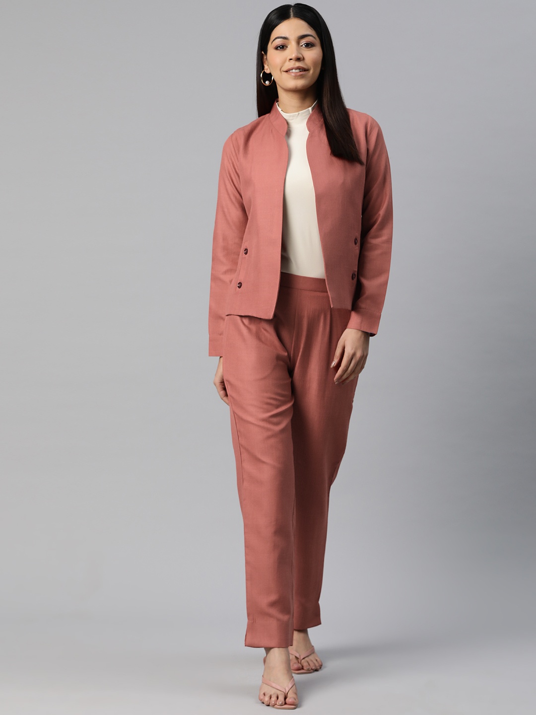 

Cottinfab Solid Two-Piece Formal Suit, Pink