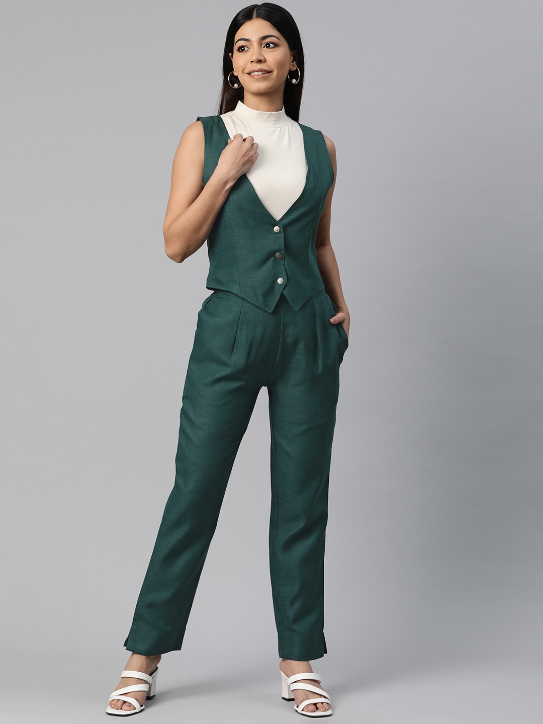 

Cottinfab Two-Piece Formal Suit, Green