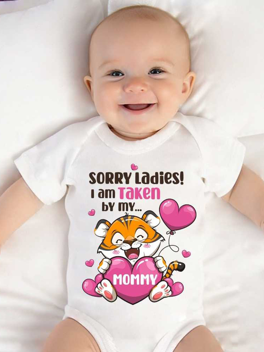 

KNITROOT Infants Typography Printed Bodysuit, White