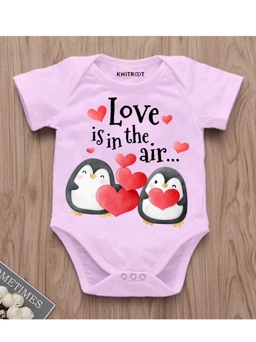

KNITROOT Infants Printed Bodysuit, Pink