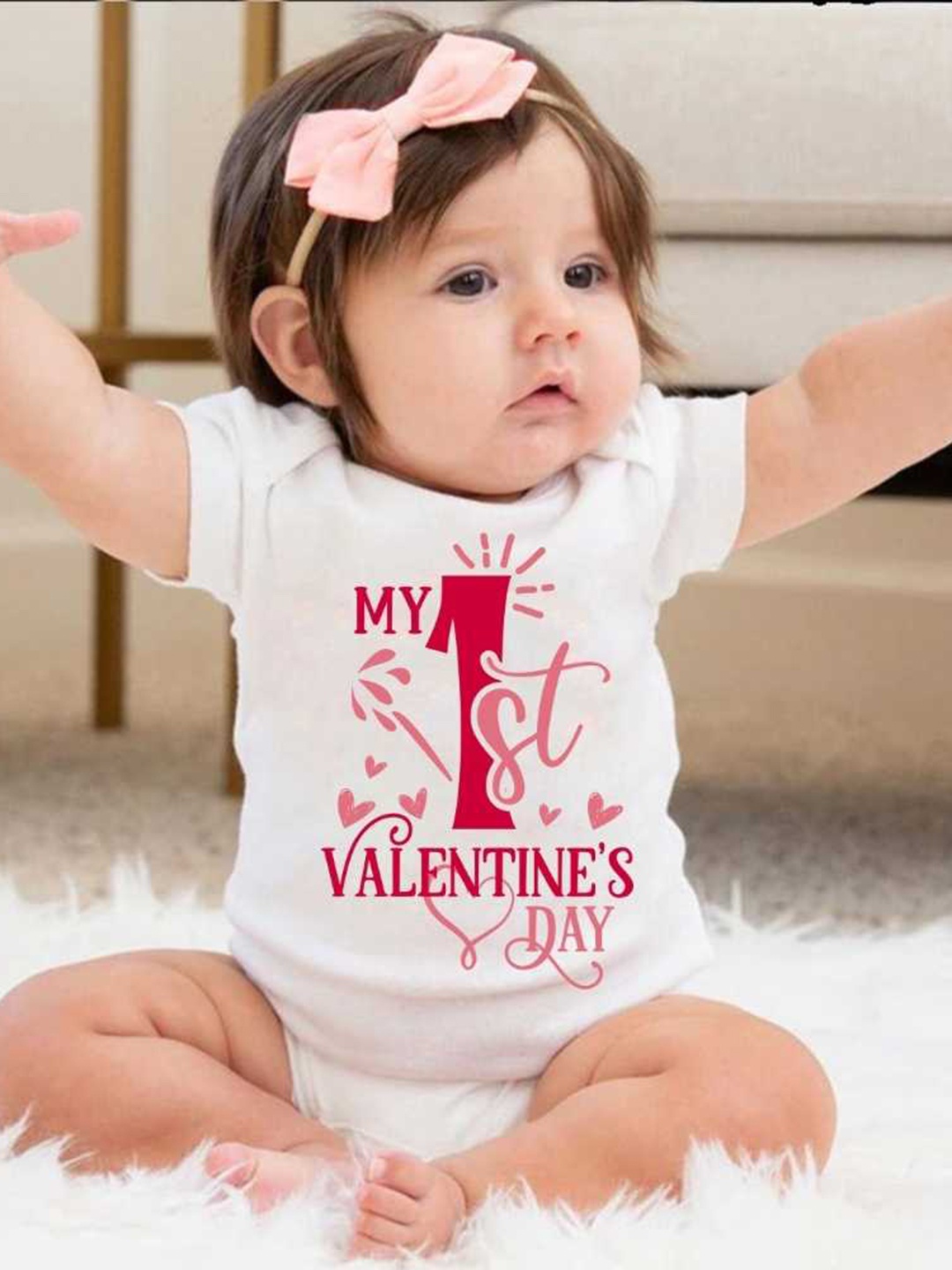 

KNITROOT Infants Printed Bodysuit, White