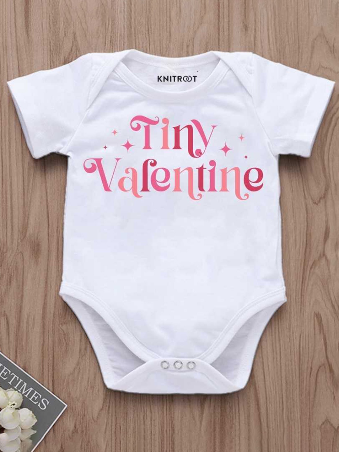 

KNITROOT Infants Printed Bodysuit, White
