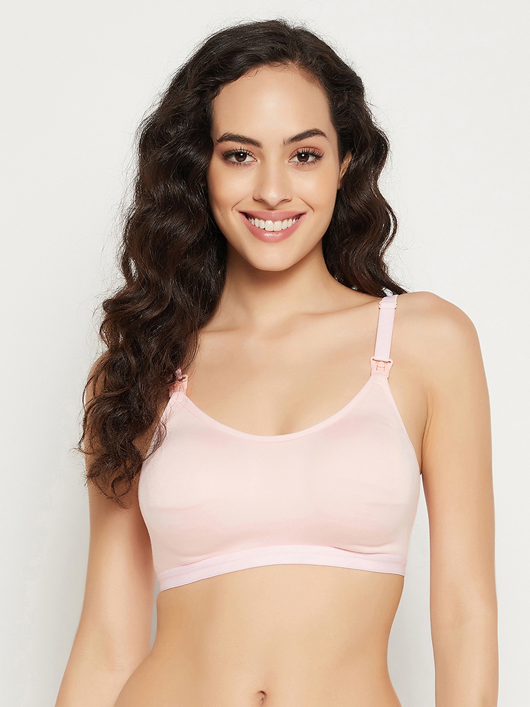 

Clovia Full Coverage Lightly Padded Cotton Maternity Bra With All Day Comfort, Pink