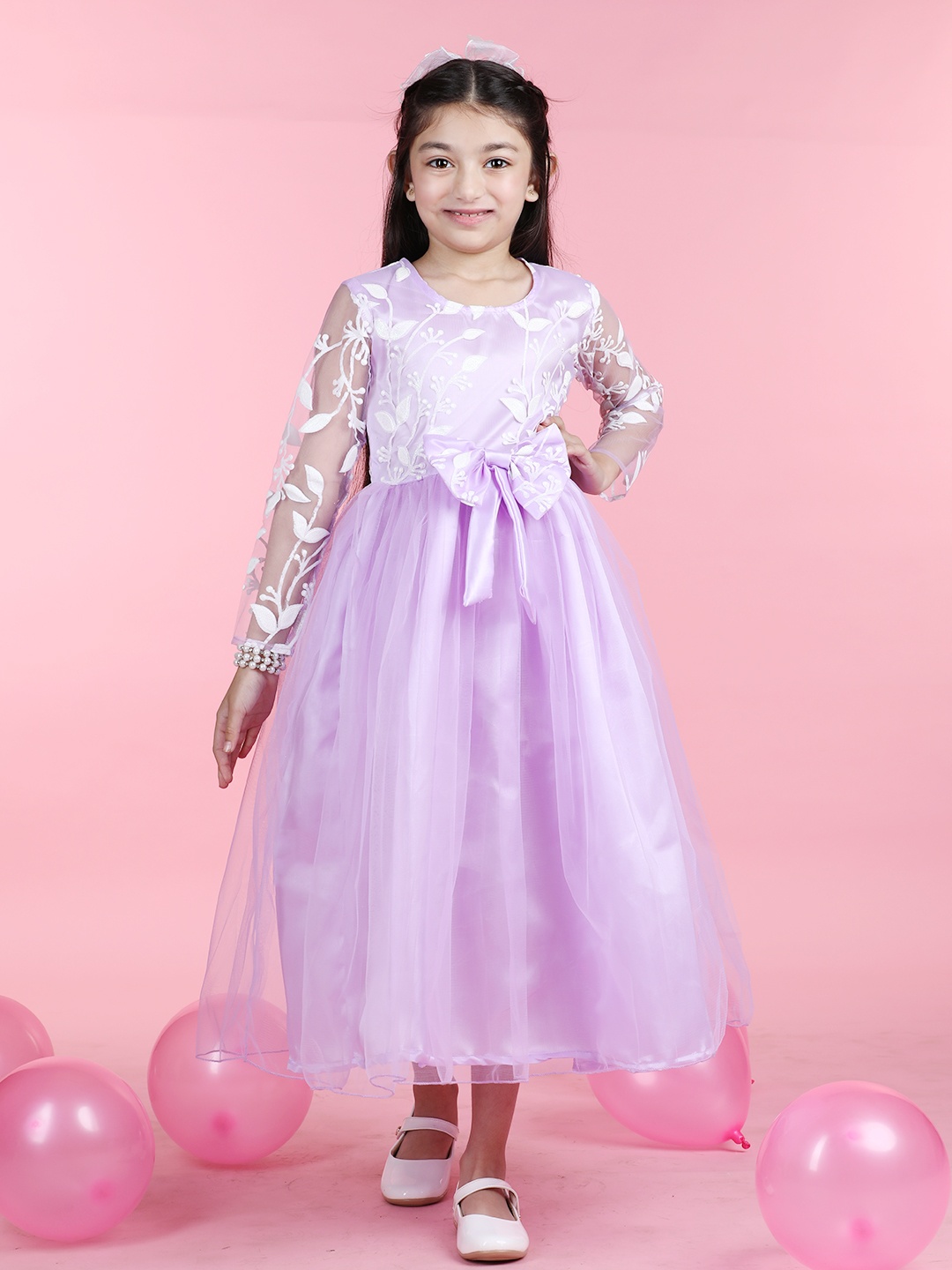 

Cutiekins Girls Net Fit & Flare Maxi Dress, Purple