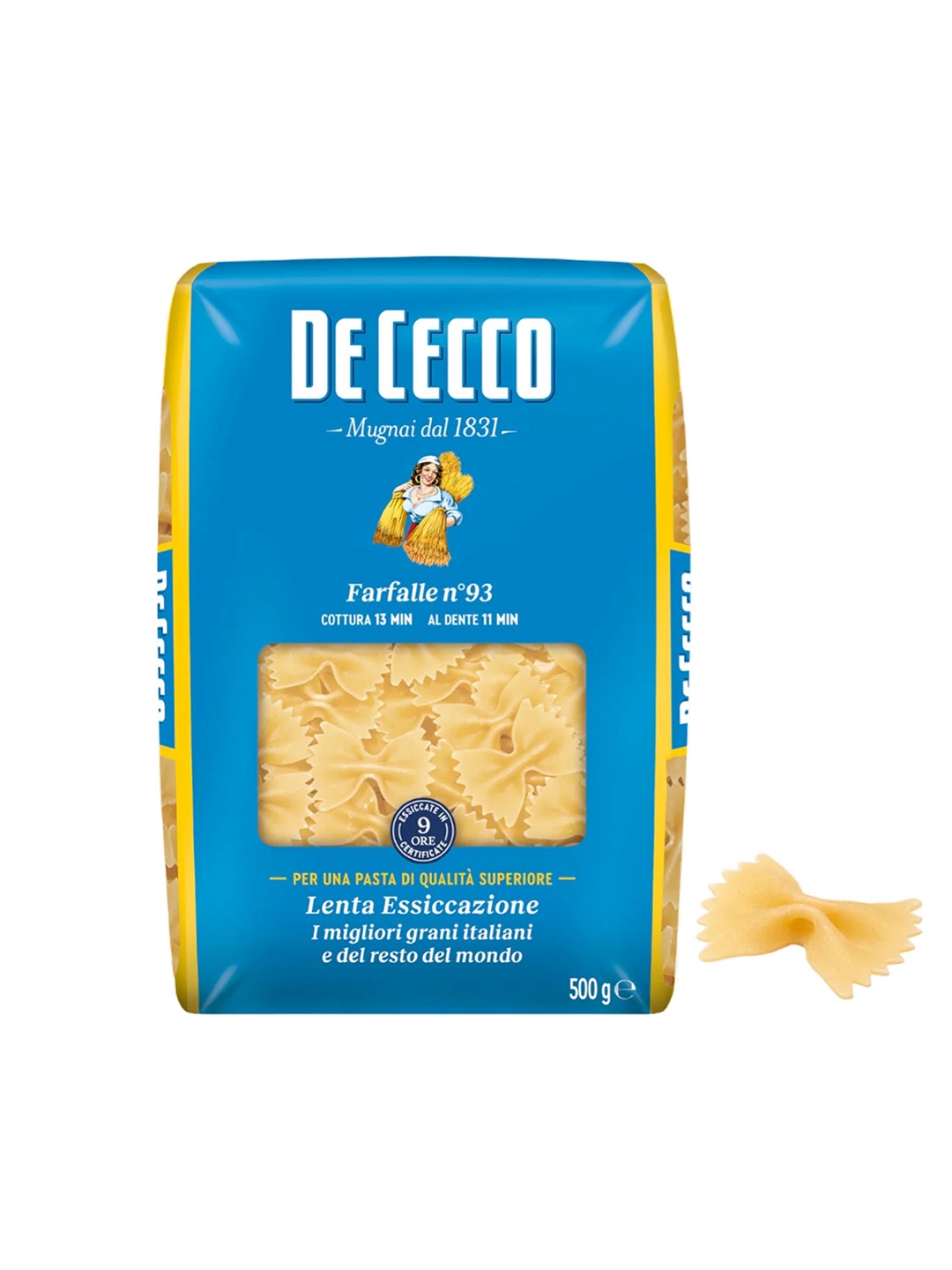 

DECECCO Farfalle Pasta Pasta - 500 gm, Blue