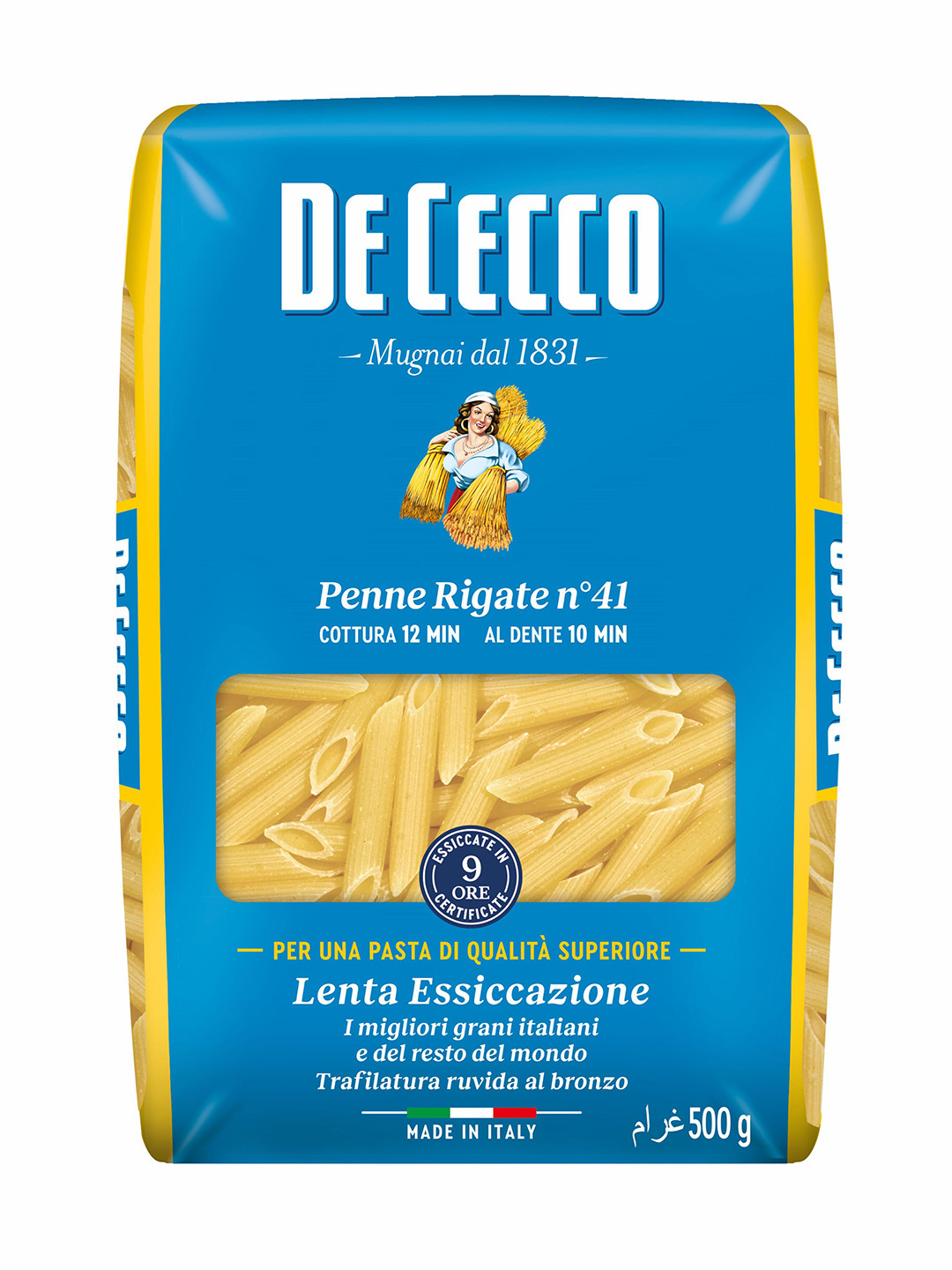 

DECECCO Penne Rigate Pastas- 500gm, Blue