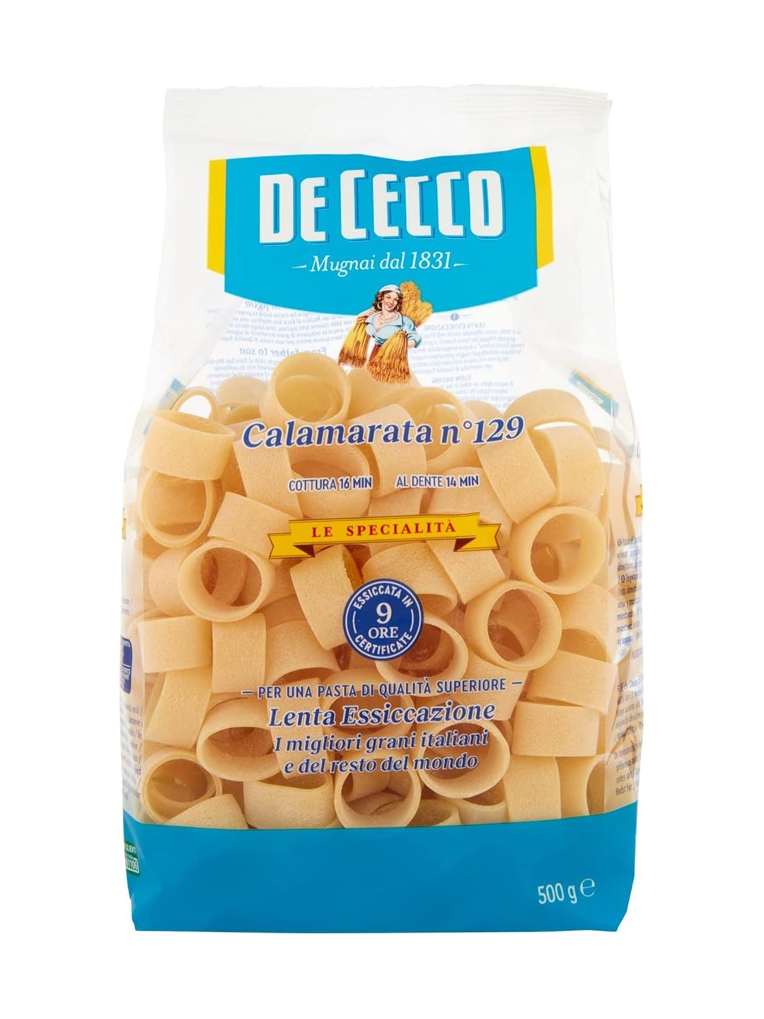 

DECECCO Calamarata Pasta- 500 gm, Blue