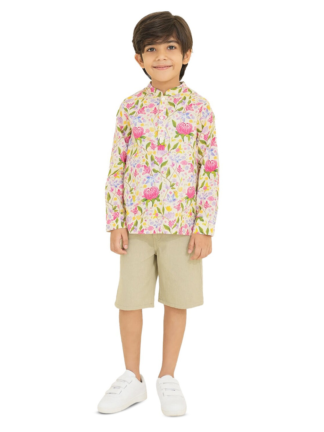 

The Tribe Kids Boys Floral Printed Cotton Opaque Casual Shirt, Pink