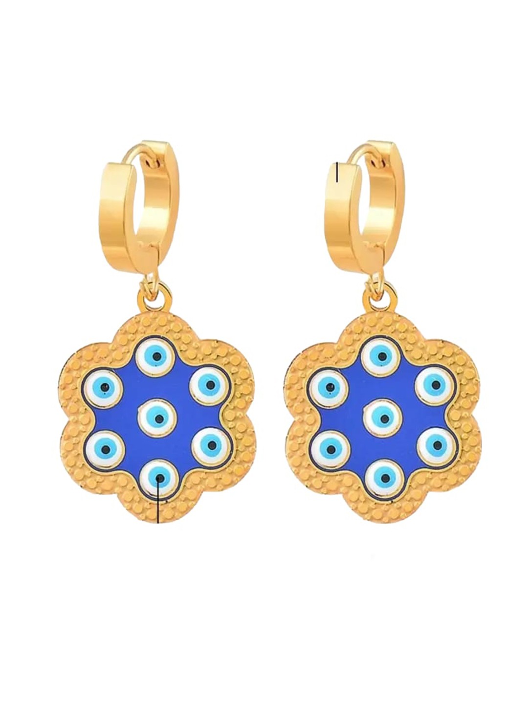 

KRYSTALZ Gold-Plated Circular Drop Earrings