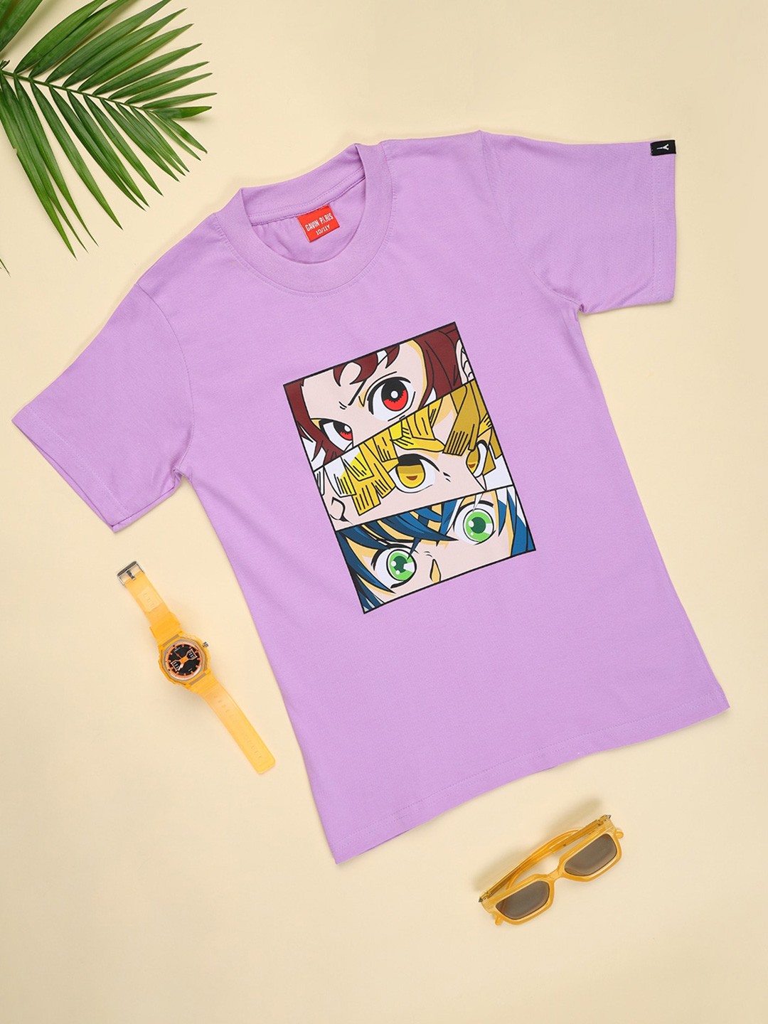 

Gavin Paris Boys Printed Pure Cotton Bio Finish Applique T-shirt, Lavender