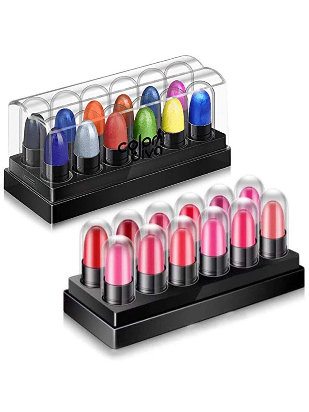 

Adbeni Set Of 24 Capsule Eyeshadow & Capsule Lipstick - 1.5g Each, Pink