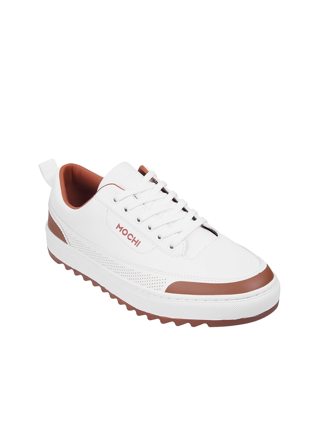 

Mochi Men Round Neck Lace Up Mesh Sneakers, White