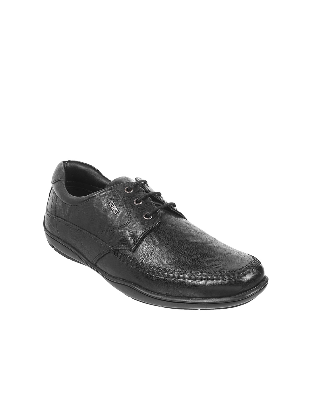 

Mochi Men Textured Lace Up Derbys, Black