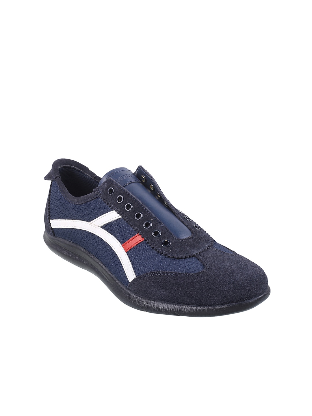 

Mochi Men Striped Slip-On Mesh Sneakers, Blue
