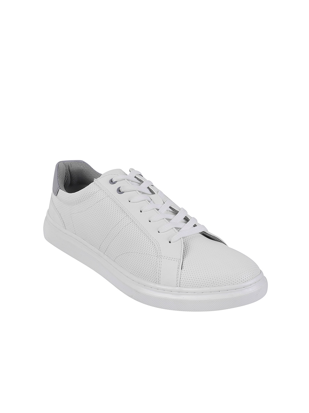 

Mochi Men Round Toe Mesh Lace-Ups Sneakers, White