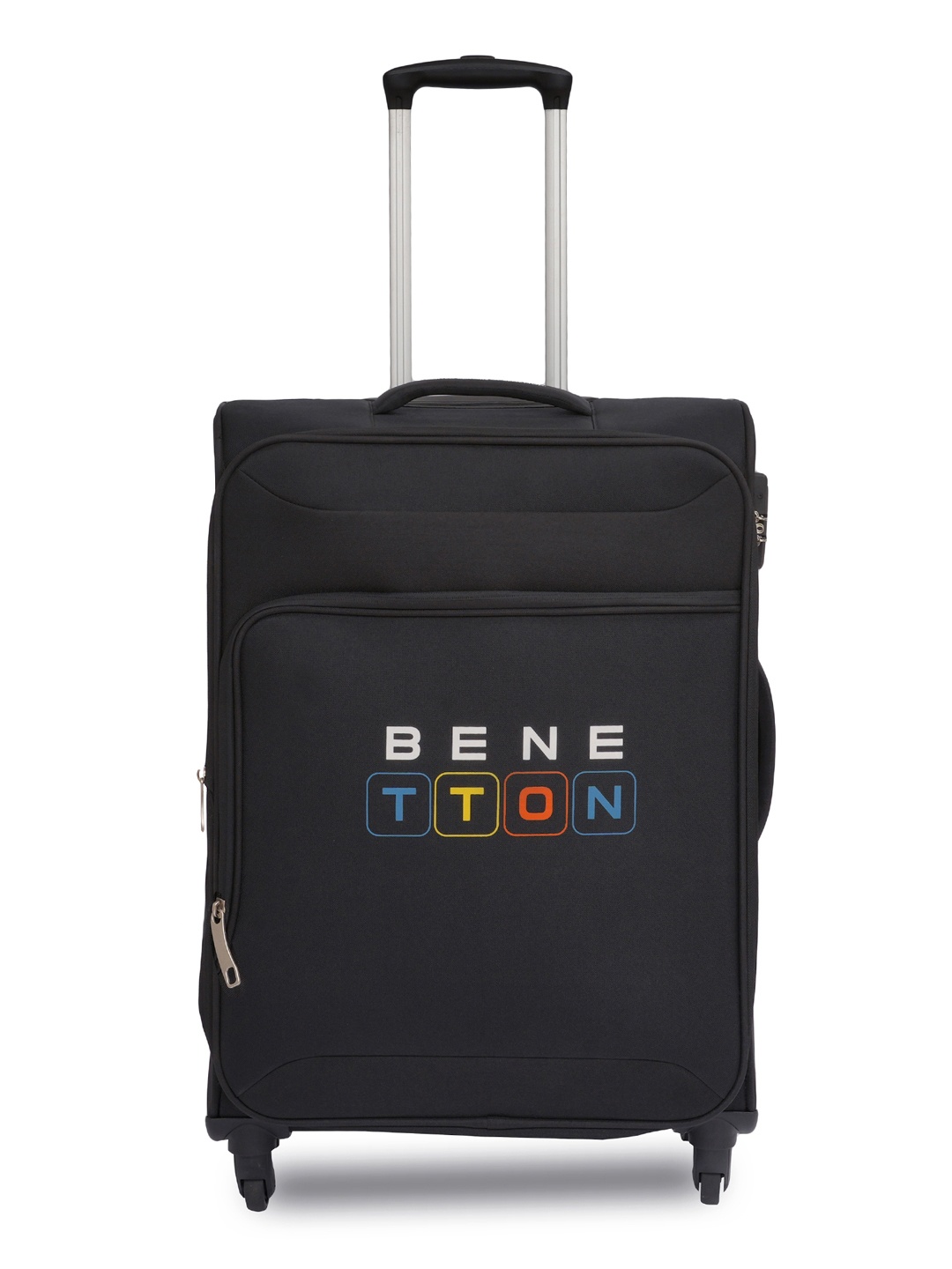 

United Colors of Benetton Macau Printed Soft-sided Medium Trolley Suitcase-51 to 100 L, Black