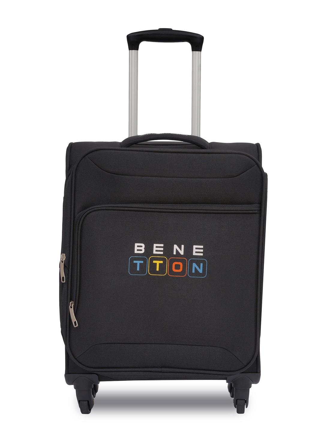 

United Colors of Benetton Macau Soft-Sided Cabin Trolley Suitcase-50 L, Black
