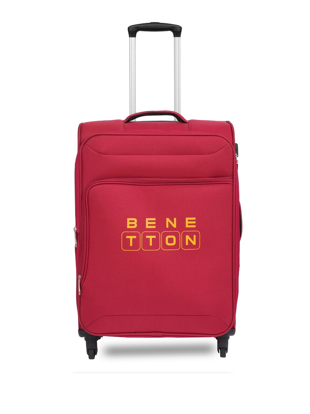 

United Colors of Benetton Macau Printed Padded Medium Trolley Bag-50L, Red