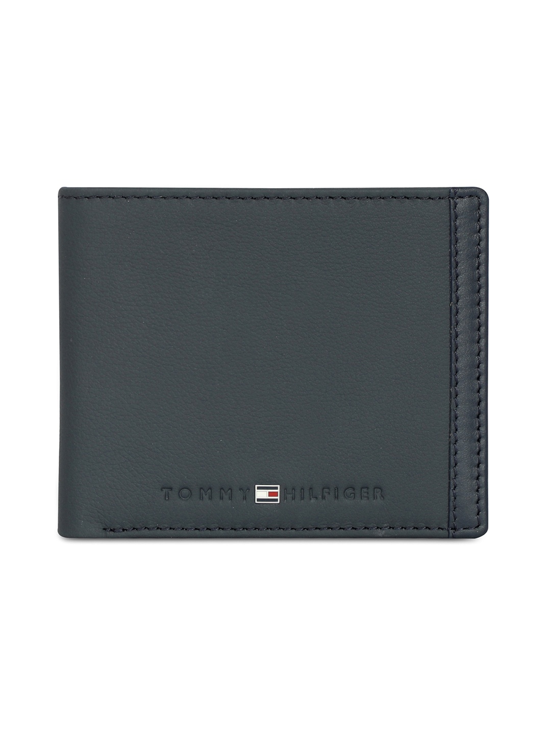 

Tommy Hilfiger Men Leather Two Fold Wallet, Teal