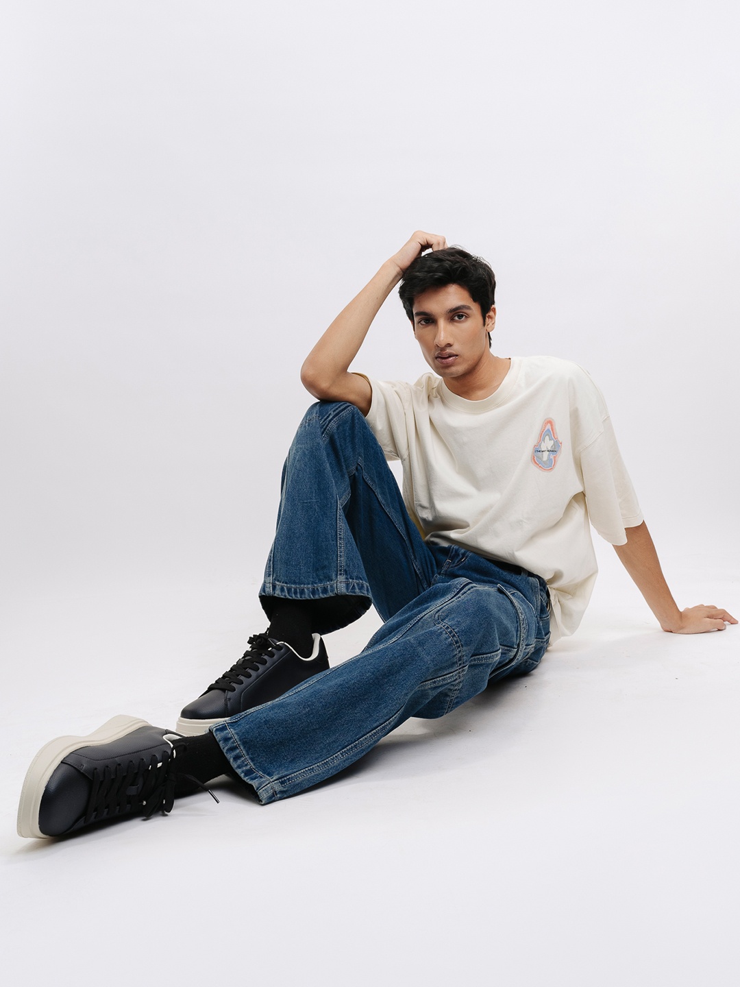 

FREAKINS Men Straight Fit High-Rise Stretchable Jeans, Blue