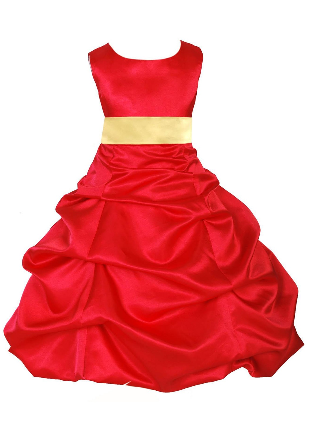 

BAESD Girls Satin Fit & Flare Party Dress, Gold