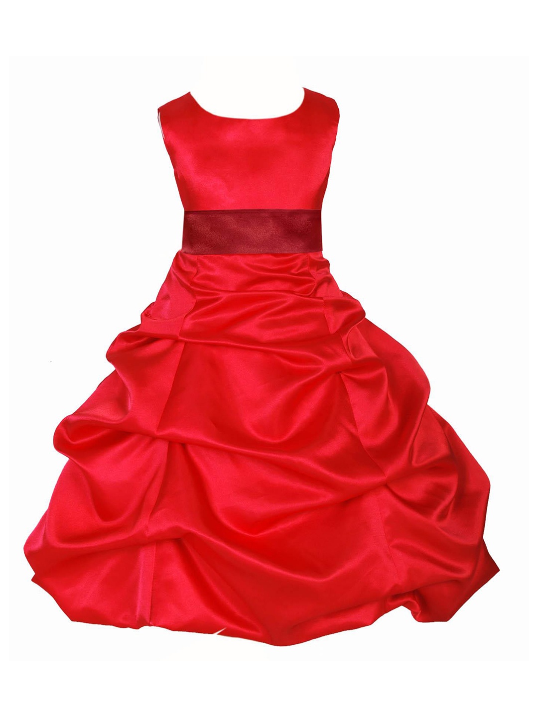 

BAESD Girls Sleeveless Fit & Flare Maxi Opaque Party Dress, Red
