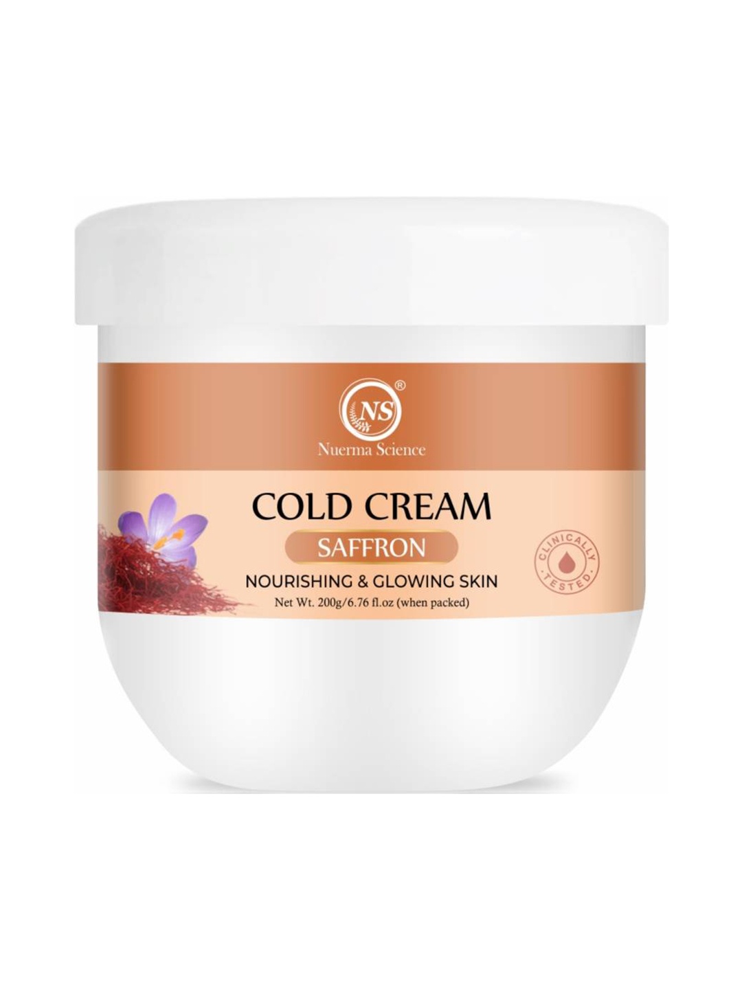 

Nuerma Science Saffron Cold Cream with Soybean & Shea Butter - 200 g, White